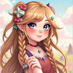 A captivating portrayal of Charlie Morningstar, an original character with a playful spirit and unique style