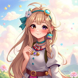 A captivating portrayal of Charlie Morningstar, an original character with a playful spirit and unique style