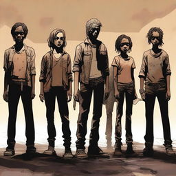 This is a high-quality digital art image inspired by AMC's The Walking Dead