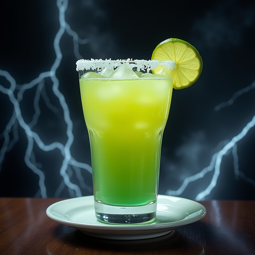 A refreshing margarita served in a classic glass, showcasing its vibrant green-yellow color and salt-rimmed edge