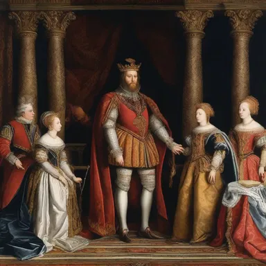At the end of the extravagant feast, the king could barely move due to repletion, a symbol of his opulence and power during the Renaissance era.