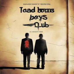 This is a high-resolution digital artwork of a book cover for a tragic novel titled 'Dead Boys Club'