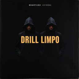 A professional album cover titled 'DRILL LIMPO', featuring the artist names 'BLACKBERRY X LUÍS NIOKAEL'