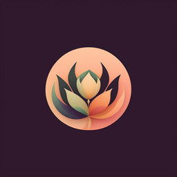 Design a feminine and simplistic logo for a visual design and UX studio named 'Nara Collectives'. The emblem must depict a single graphical bud starting to bloom into a flower, rendered in muted springtime hues, symbolizing abundance and distinctiveness.