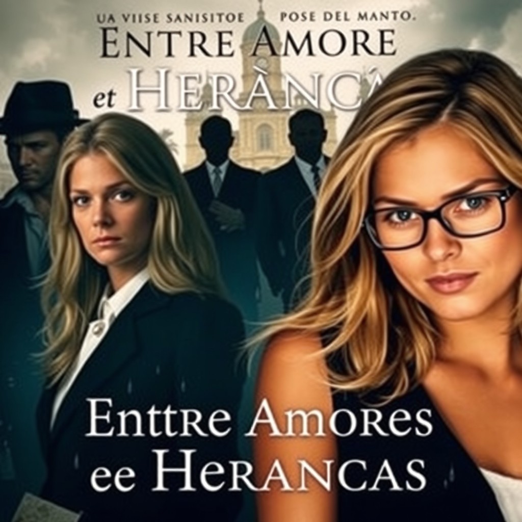 A captivating book cover featuring two young women in the foreground