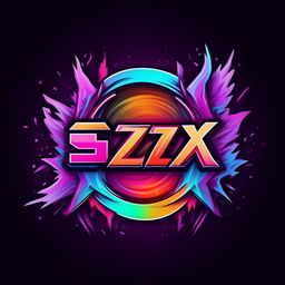 A strikingly vibrant logo for a YouTube gaming channel named Synzx. The design showcases gaming related elements and includes the channel's name in a bold, attention-grabbing font.