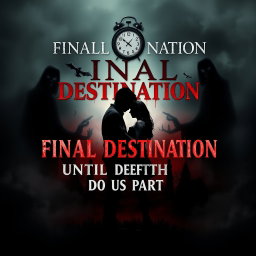 A chilling horror movie poster titled 'Final Destination Until Death Do Us Part'