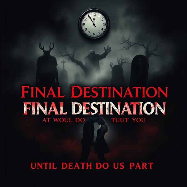 A chilling horror movie poster titled 'Final Destination Until Death Do Us Part'