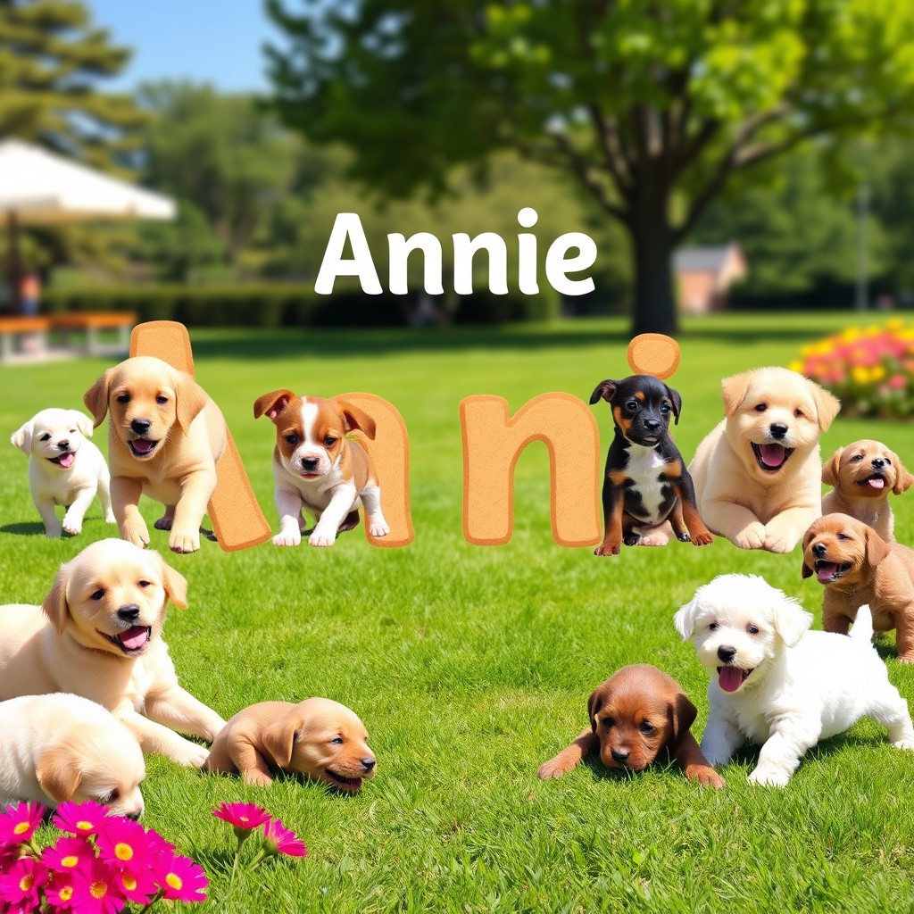 A heartwarming profile picture design featuring the name 'Annie' in a playful, cheerful font