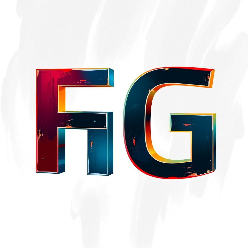 A large and bold typography design showcasing the letters 'ZFG' prominently