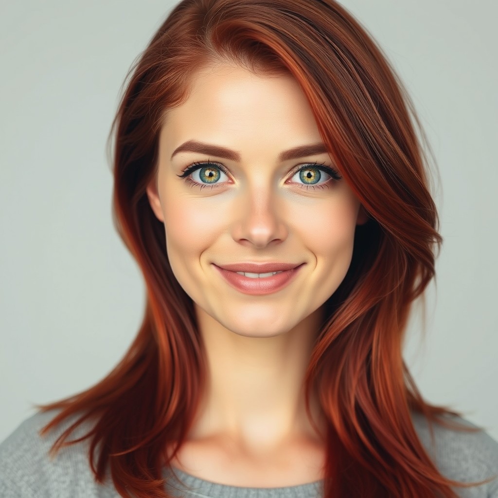 A photo realistic portrait of a woman in her late twenties