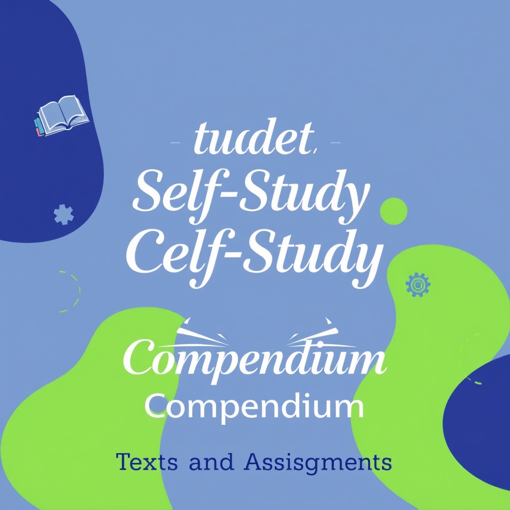A captivating cover design for a collection of texts and assignments for student self-study