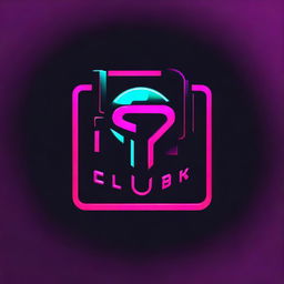 Adjust the cyberpunk logo to be more minimalist. Incorporate vibrant neon colors against a dark background.