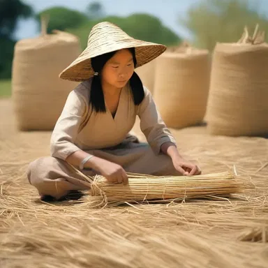 In the movie, the character was shown using cornhusks to make traditional crafts.