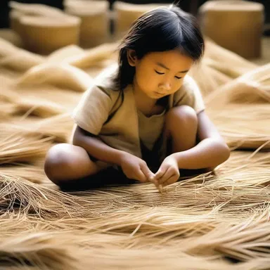 In the movie, the character was shown using cornhusks to make traditional crafts.
