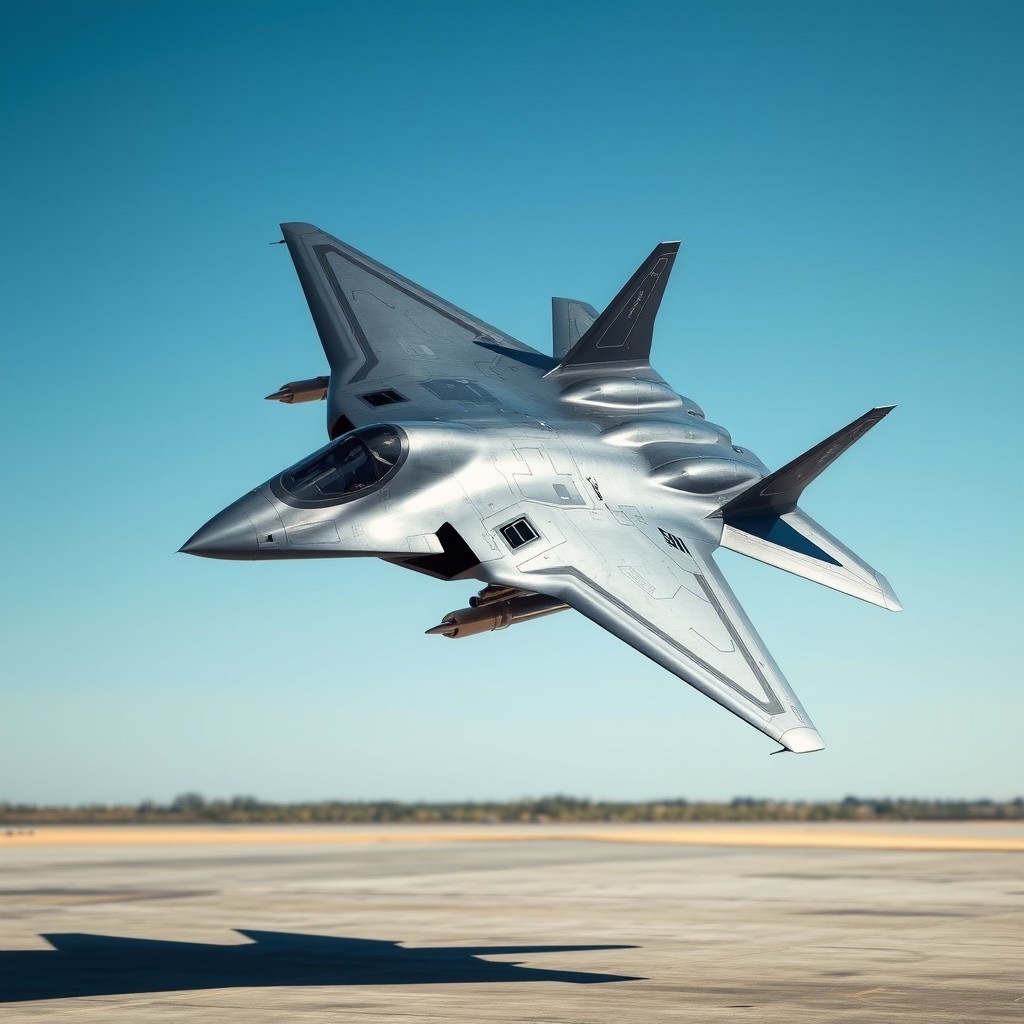 A stealthy fifth-generation air superiority fighter jet inspired by the Messerschmitt Me 163 Komet