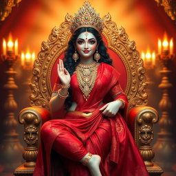 A mesmerizing Hindu apsara with radiant, shining skin, exuding a beautiful divine glow