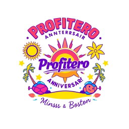 A vibrant and eye-catching t-shirt design featuring a stylish logo inspired by the uploaded image