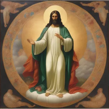 The artist's creative vision resulted in a stunning religious painting that invoked a sense of divine beauty.