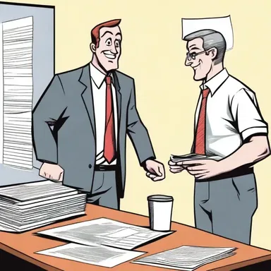 In a lighthearted prank, the mischievous office workers replaced their boss's important ledger with a comic book, causing some confusion and laughter in the workplace.