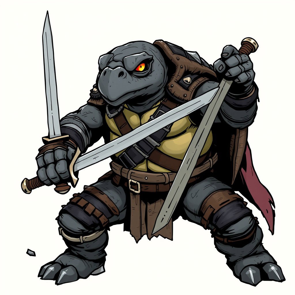 Fierce Turtle Paladin: Dual-Wielding Warrior