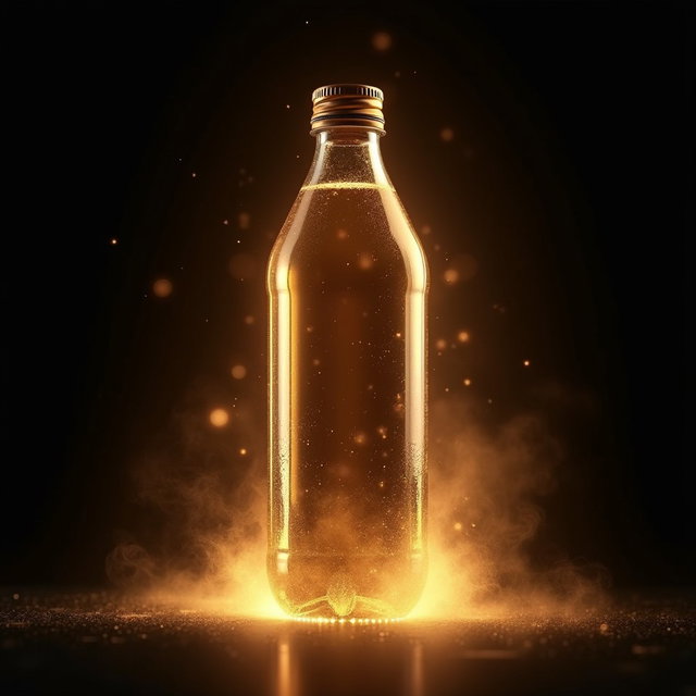 A 500 ml bottle of bottled water, featuring no name mark, prominently displayed against a deep black background