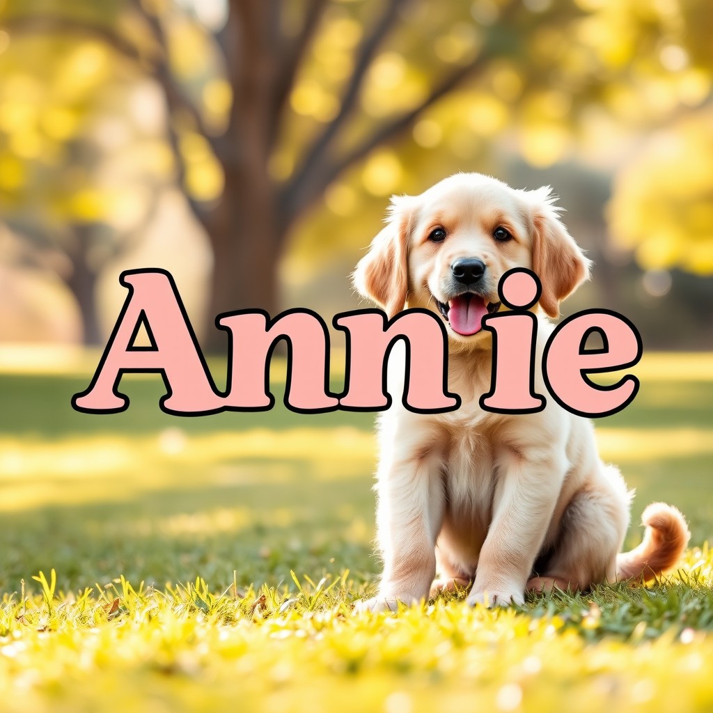 A charming profile picture design featuring the name 'Annie' beautifully displayed in a playful, eye-catching font