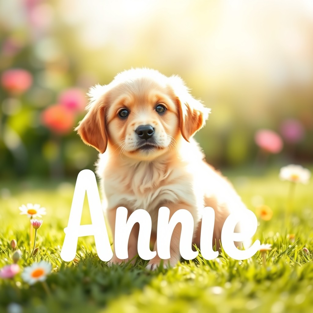 An adorable profile picture design featuring the name 'Annie' prominently displayed in a cute, playful font