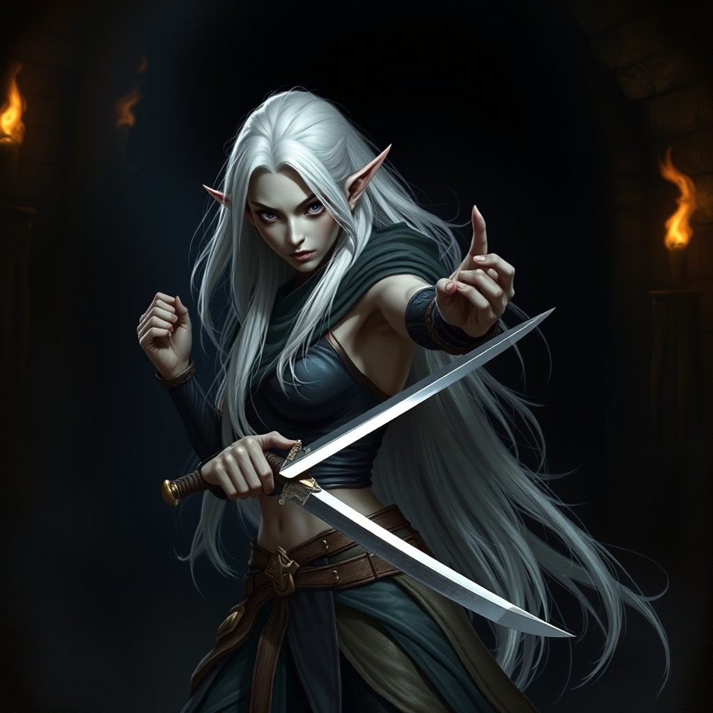Mysterious Shadar-kai Rogue: An Enigmatic Adventure Awaits