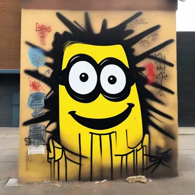 The vandal despicably defaced the masterpiece with graffiti.