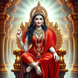 An incredibly beautiful divine goddess with milk-glow skin, adorned with exquisite jewelry around her neck and delicate payal on her feet
