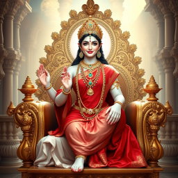 An incredibly beautiful divine goddess with milk-glow skin, adorned with exquisite jewelry around her neck and delicate payal on her feet