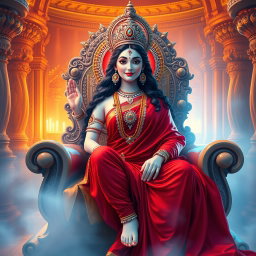 An incredibly beautiful divine goddess with milk-glow skin, adorned with exquisite jewelry around her neck and delicate payal on her feet