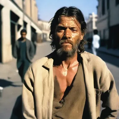 The main character in the movie was driven to beggary after losing his job and becoming homeless.