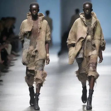 The fashion designer aimed to highlight the issue of beggary by incorporating torn and ragged clothing into their collection, making a powerful statement.