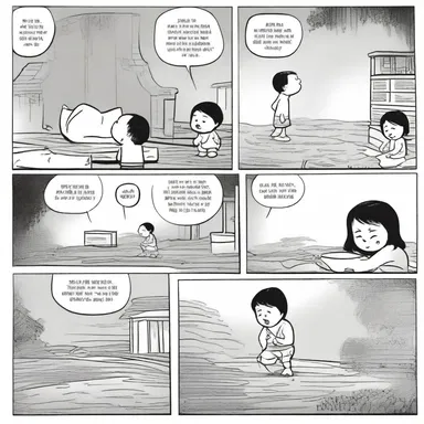 The comic strip depicted a series of mournful scenes that touched the readers' hearts, bringing tears to their eyes.