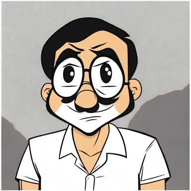 The mournful expression on the cartoon character's face made the audience feel sympathy towards him.