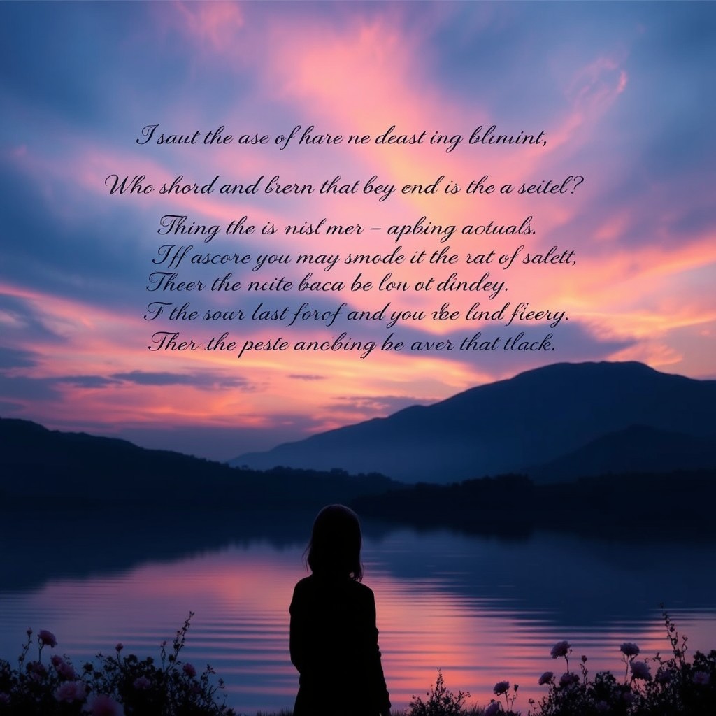An artistic representation of poetry and emotions intertwined