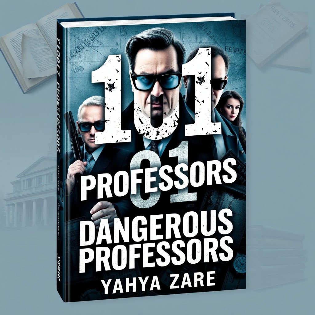 An eye-catching book cover for '101 Dangerous Professors' by Yahya Zare