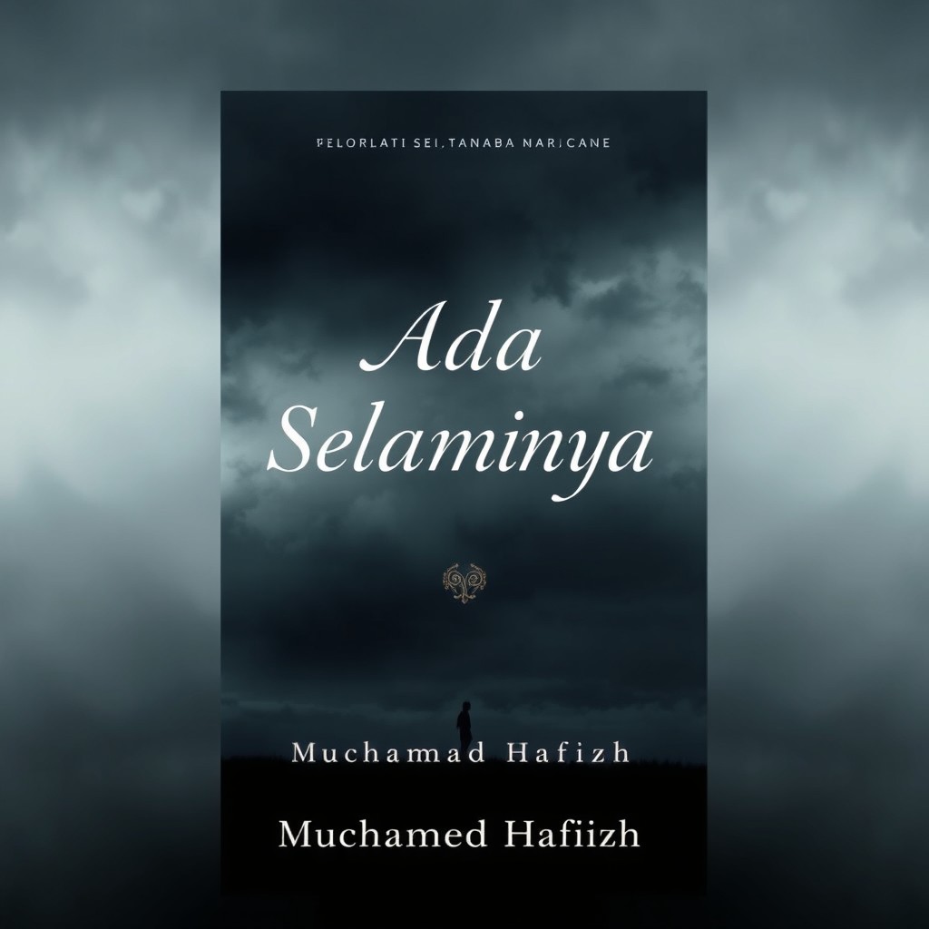 A book cover design for a title that translates to 'Always There', featuring a somber atmosphere expressing despair, numbness, and deep sadness