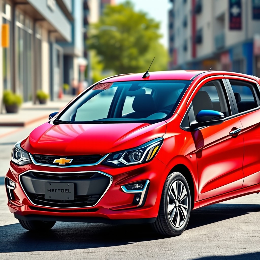 A sleek and contemporary Chevrolet hatchback designed to compete directly with the Honda Fit