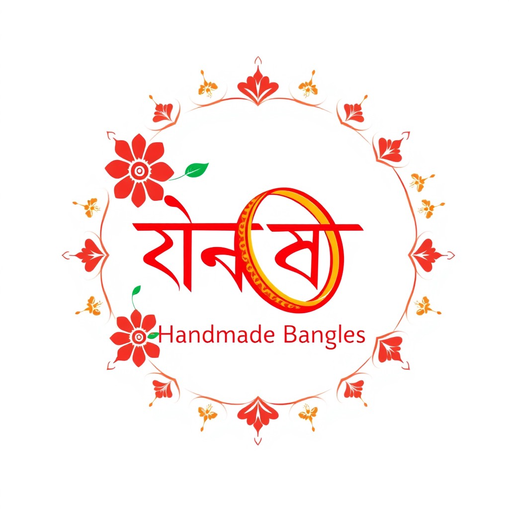 A minimal yet traditional design featuring a pair of bangles arranged in a floral pattern