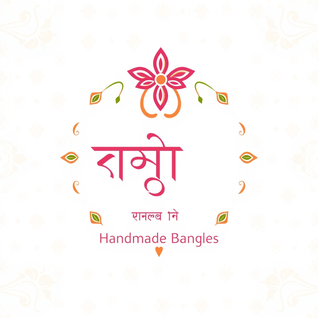 A minimal yet traditional design featuring a pair of bangles arranged in a floral pattern