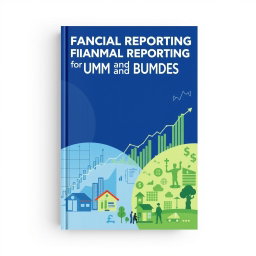 A professional and visually appealing book cover for 'Financial Reporting for UMKM and BUMDES'