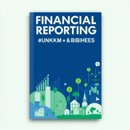 A professional and visually appealing book cover for 'Financial Reporting for UMKM and BUMDES'