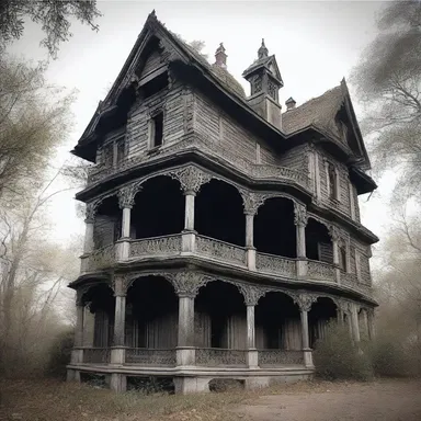 The old haunted mansion was said to be cursed, with previous owners being driven to madness after being burdened with exorbitant rack rent.
