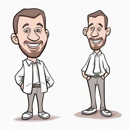 Create a cartoon version of Andrew Tate, an embodiment of his characteristics in a friendly and lighthearted style.