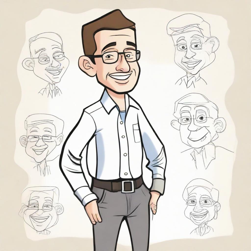 Create a cartoon version of Andrew Tate, an embodiment of his characteristics in a friendly and lighthearted style.