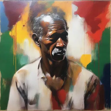 The artist poured his heart and soul into the painting, creating a truly emotionally captivating piece of art.