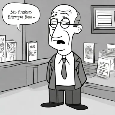 The character in the cartoon show is portrayed as a negativist, constantly pessimistic and never putting forth any positive suggestions.